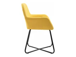 Juego de 2 Sillas de comedor tela amarillo ES760093
