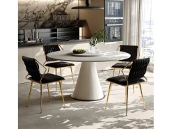 Juego de 2 sillas de comedor de terciopelo de lujo, diseño ergonómico, patas de metal, color negro