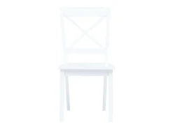 Juego de 2 Sillas de comedor madera maciza de caucho blanco ES149123