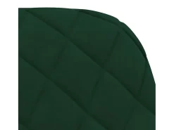 Juego de 2 sillas de comedor de terciopelo verde oscuro
