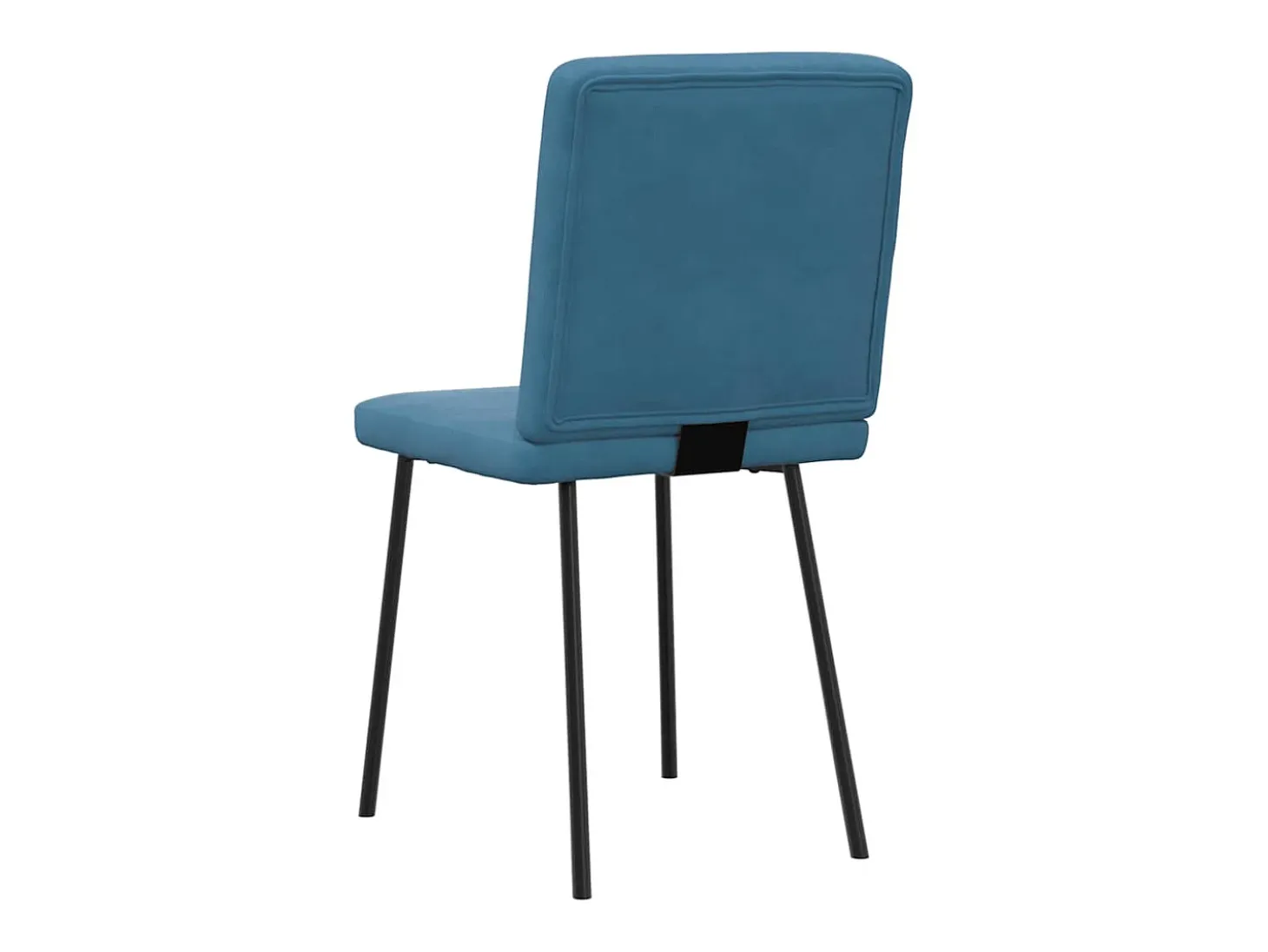 Juego de 4 sillas de comedor de terciopelo azul