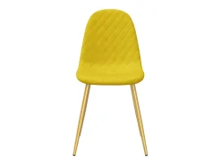 Juego de 4 Sillas de comedor terciopelo amarillo mostaza ES789958