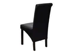 Juego de 2 Sillas de comedor cuero sintético negro ES643416