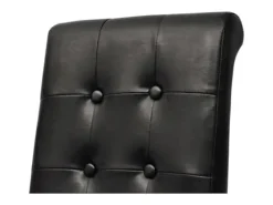 Juego de 2 Sillas de comedor cuero sintético negro ES643416