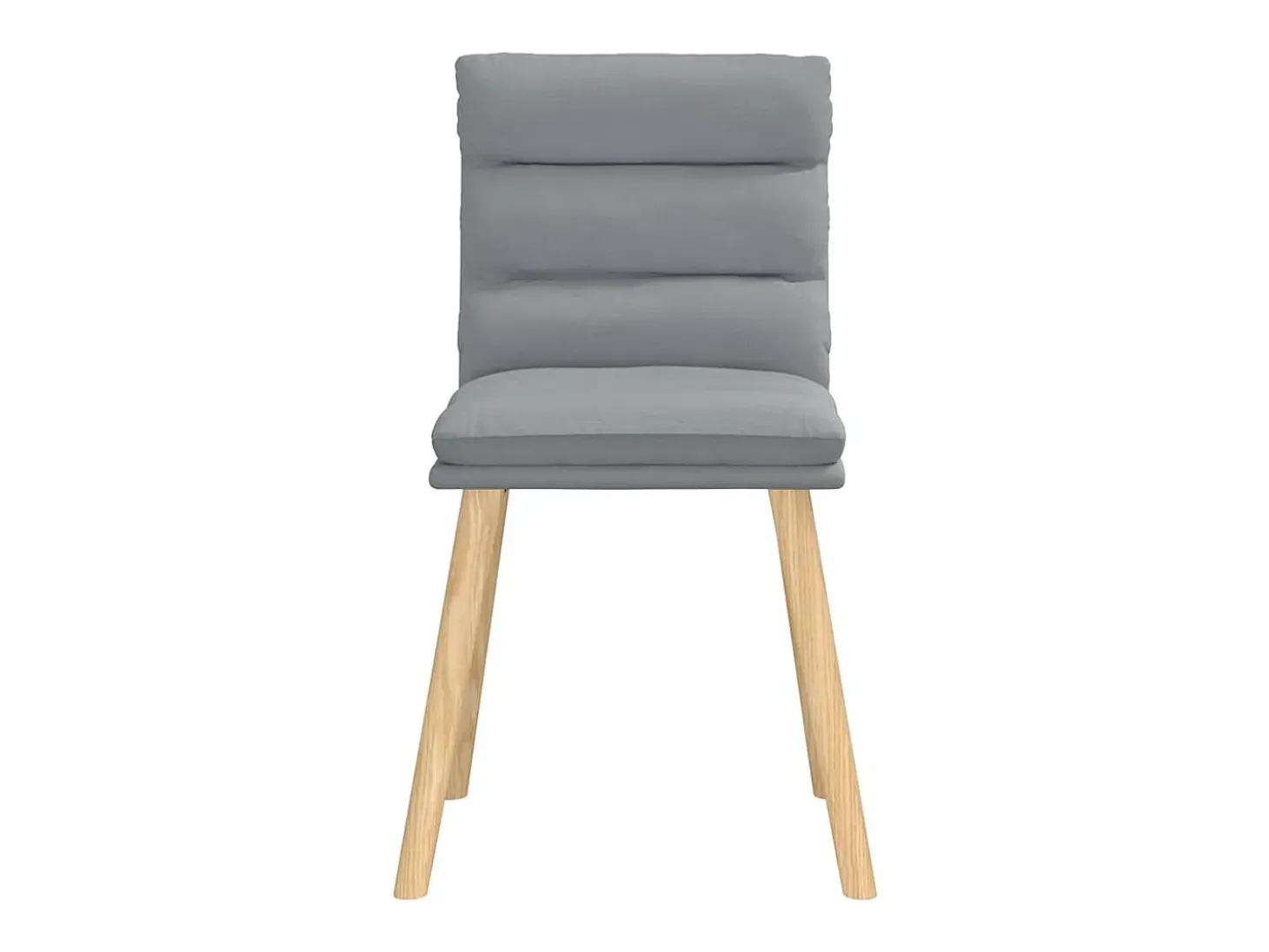 Juego de 4 sillas de comedor de tela gris claro