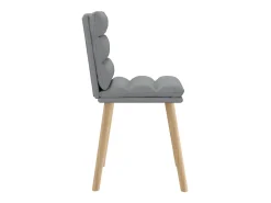 Juego de 4 sillas de comedor de tela gris claro