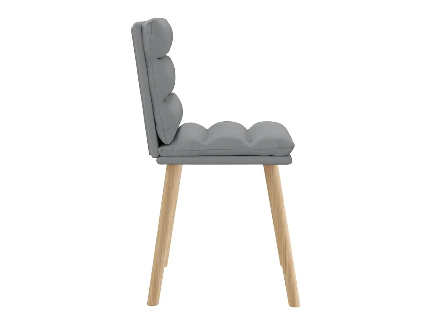 Juego de 4 sillas de comedor de tela gris claro
