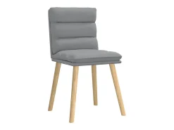 Juego de 4 sillas de comedor de tela gris claro