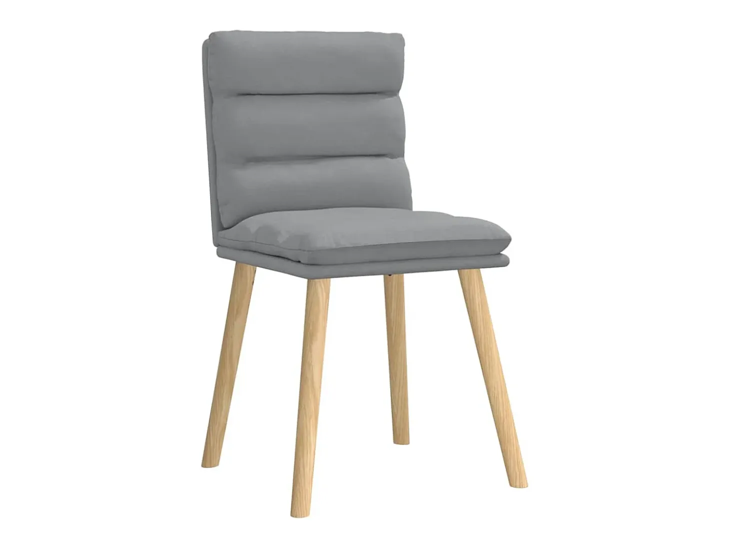 Juego de 4 sillas de comedor de tela gris claro