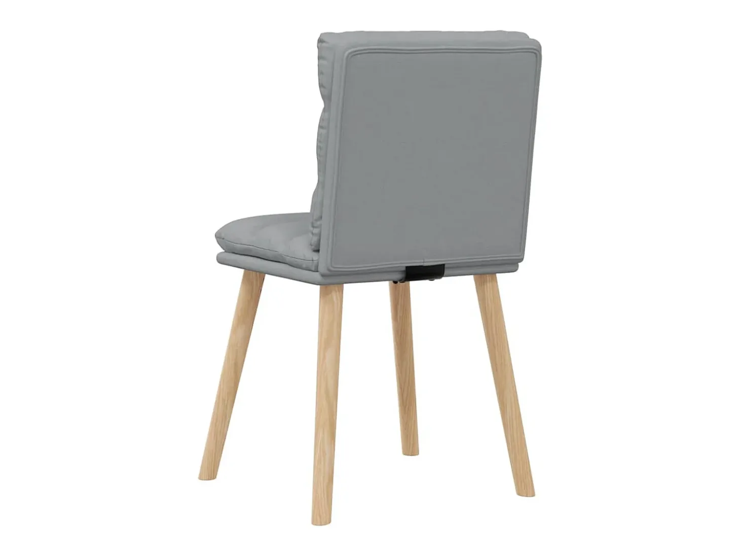 Juego de 4 sillas de comedor de tela gris claro