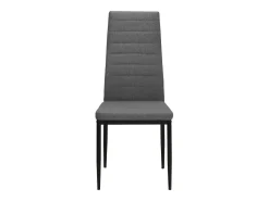 Juego de 4 sillas de comedor de tela gris claro