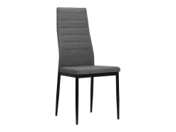 Juego de 4 sillas de comedor de tela gris claro