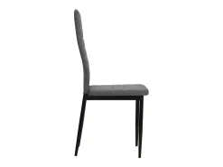 Juego de 4 sillas de comedor de tela gris claro