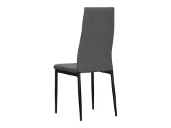 Juego de 4 sillas de comedor de tela gris claro