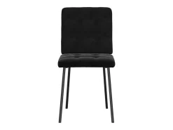 Juego de 2 sillas de comedor de terciopelo negro