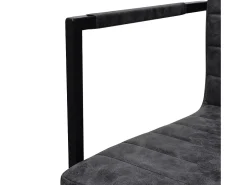 Juego de 2 Sillas de comedor voladizas cuero sintético negro ES336347