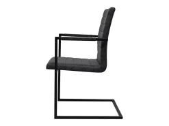 Juego de 2 Sillas de comedor voladizas cuero sintético negro ES336347