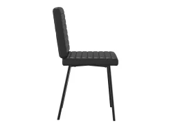 Juego de 6 sillas de comedor de piel sintética negra