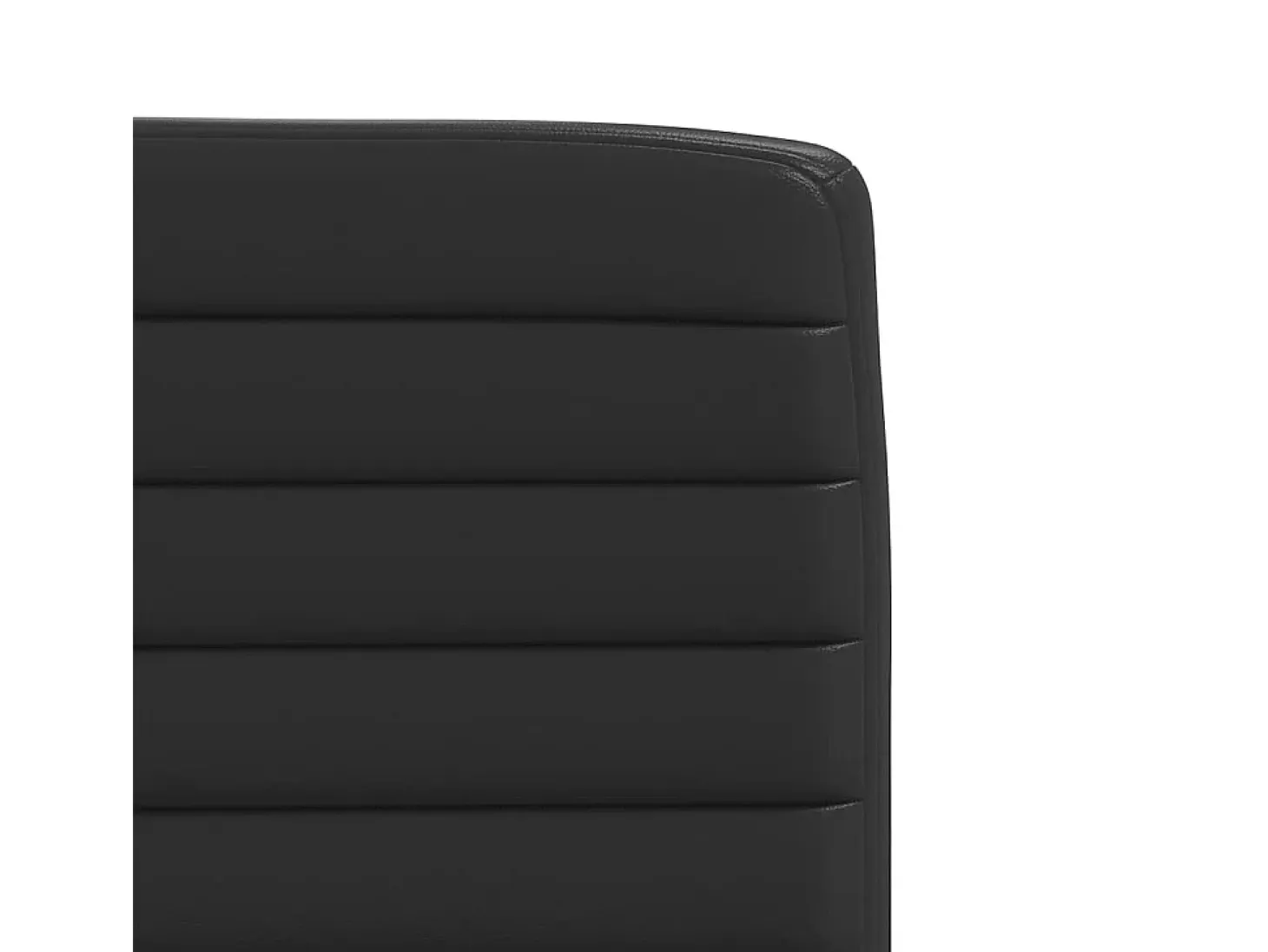 Juego de 6 sillas de comedor de piel sintética negra