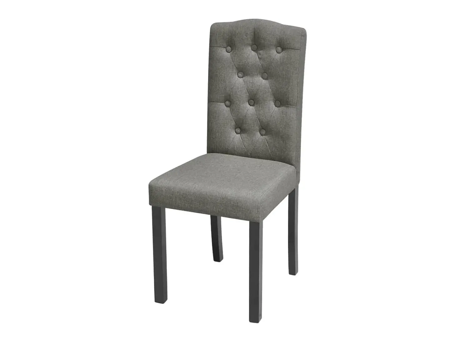 Juego de 2 sillas de comedor de tela gris