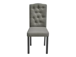 Juego de 2 sillas de comedor de tela gris