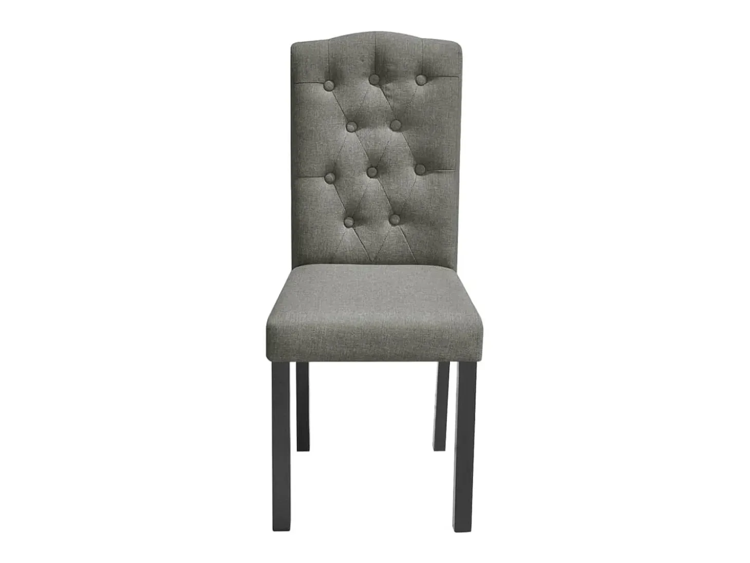 Juego de 2 sillas de comedor de tela gris