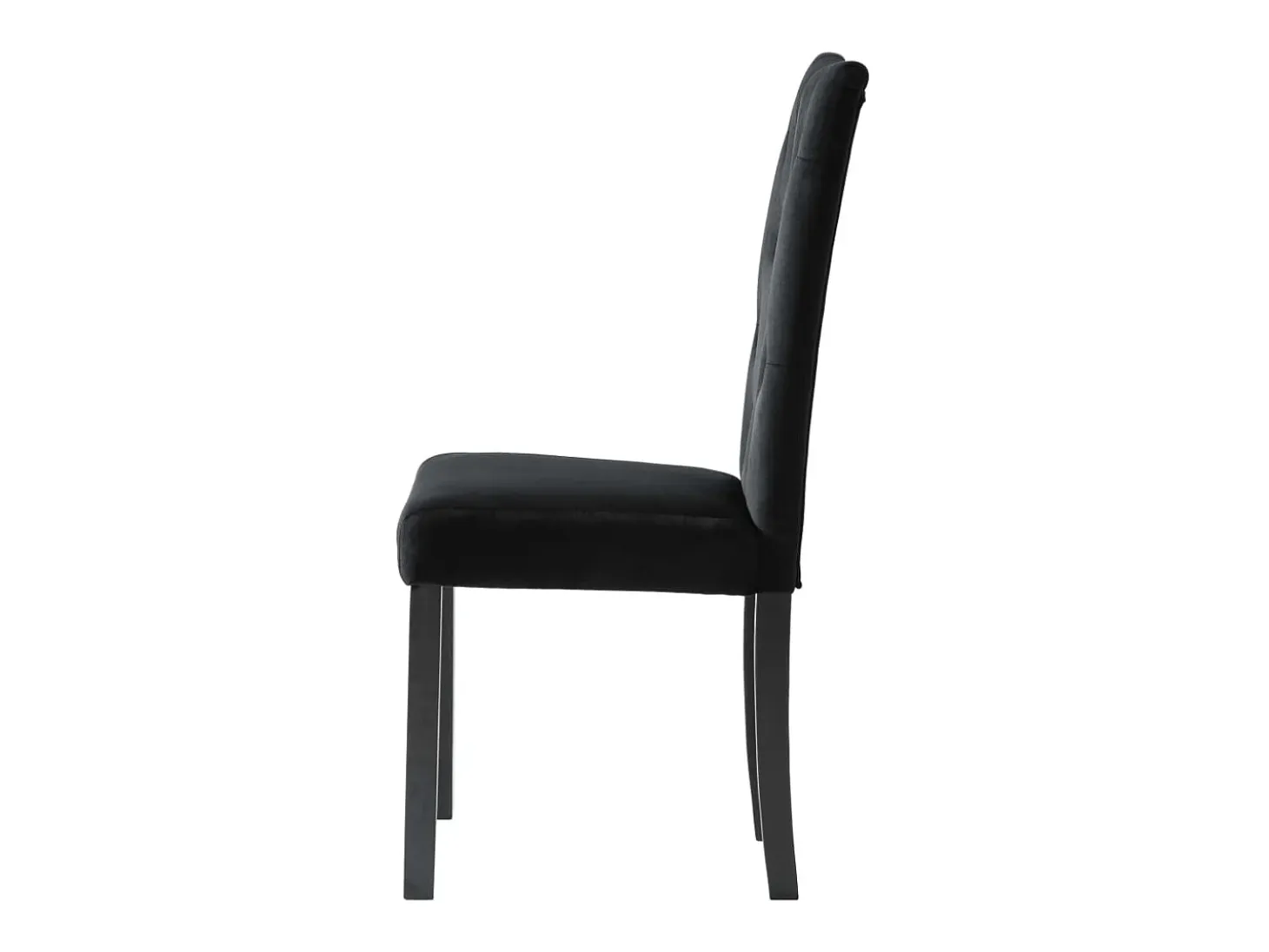 Juego de 2 sillas de comedor de terciopelo negro