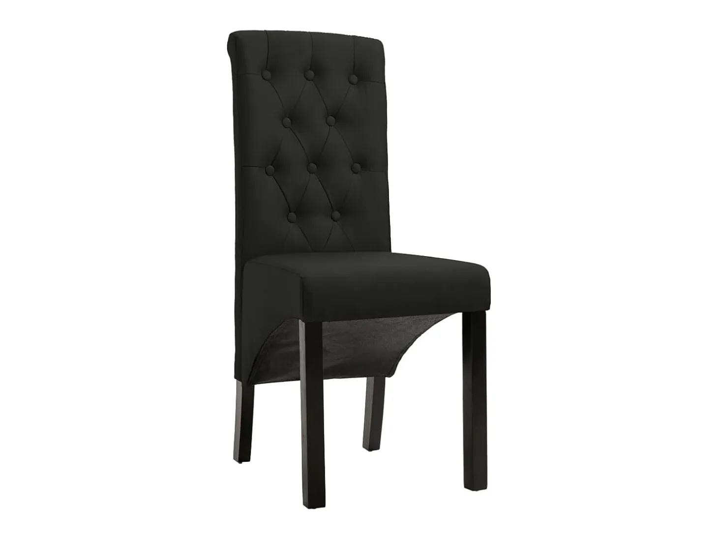 Juego de 2 sillas de comedor de tela negra