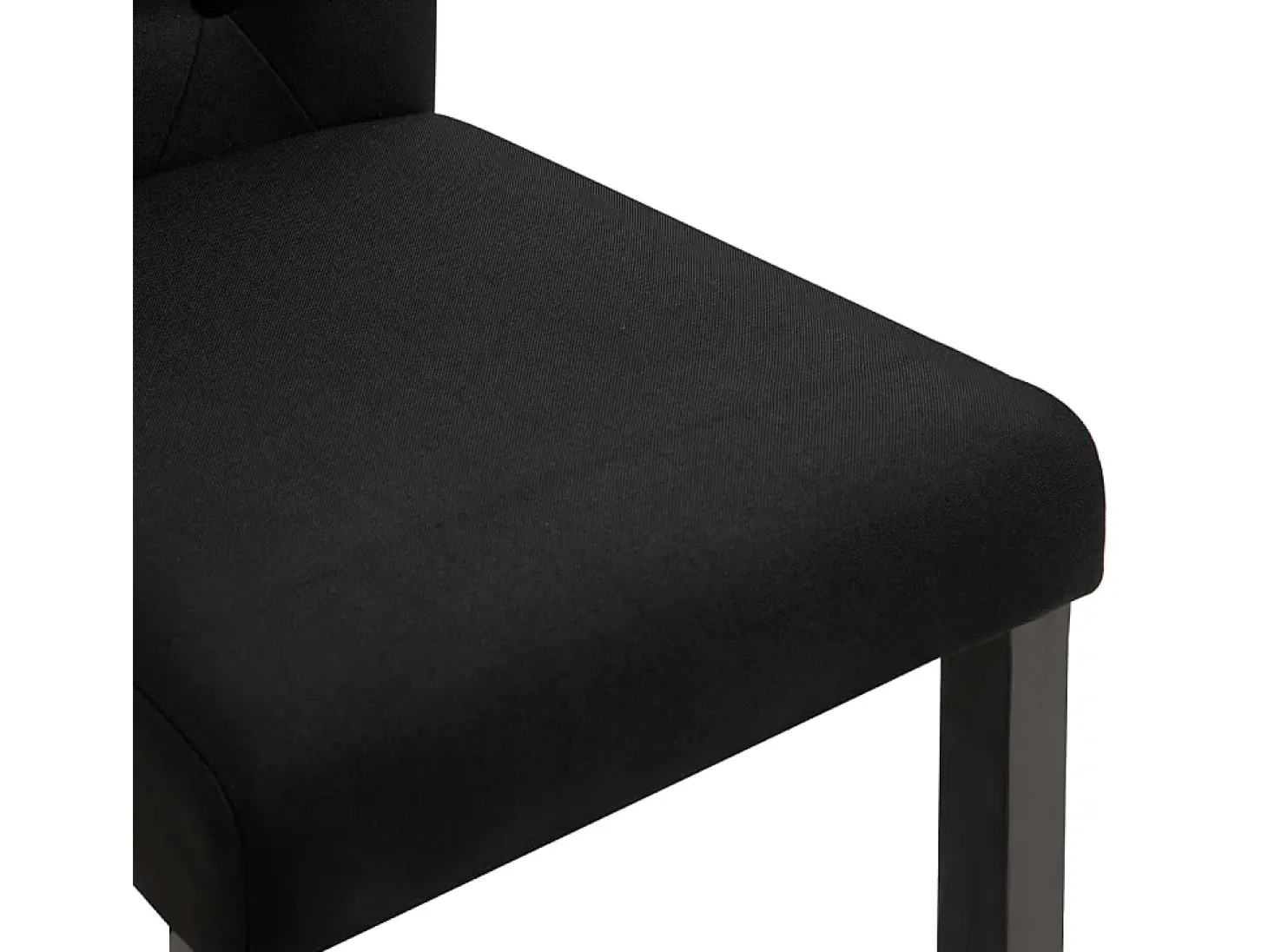 Juego de 2 sillas de comedor de tela negra
