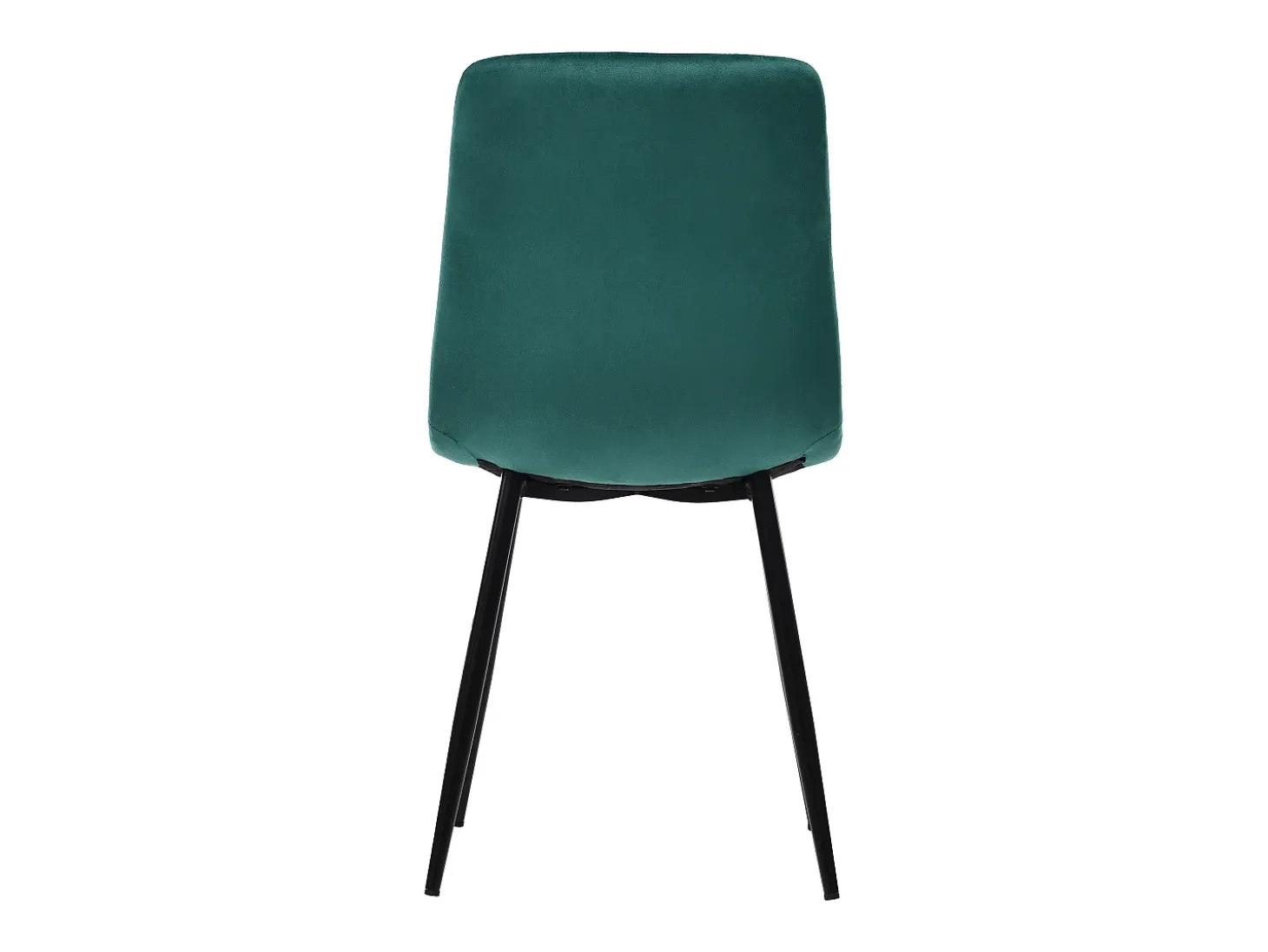 Juego de 4 sillas de comedor - Sillas con respaldo acolchado y patas de metal - terciopelo verde