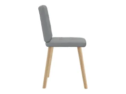 Juego de 4 sillas de comedor de tela gris claro