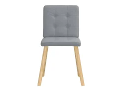 Juego de 4 sillas de comedor de tela gris claro