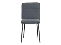 Juego de 2 sillas de comedor de terciopelo gris oscuro