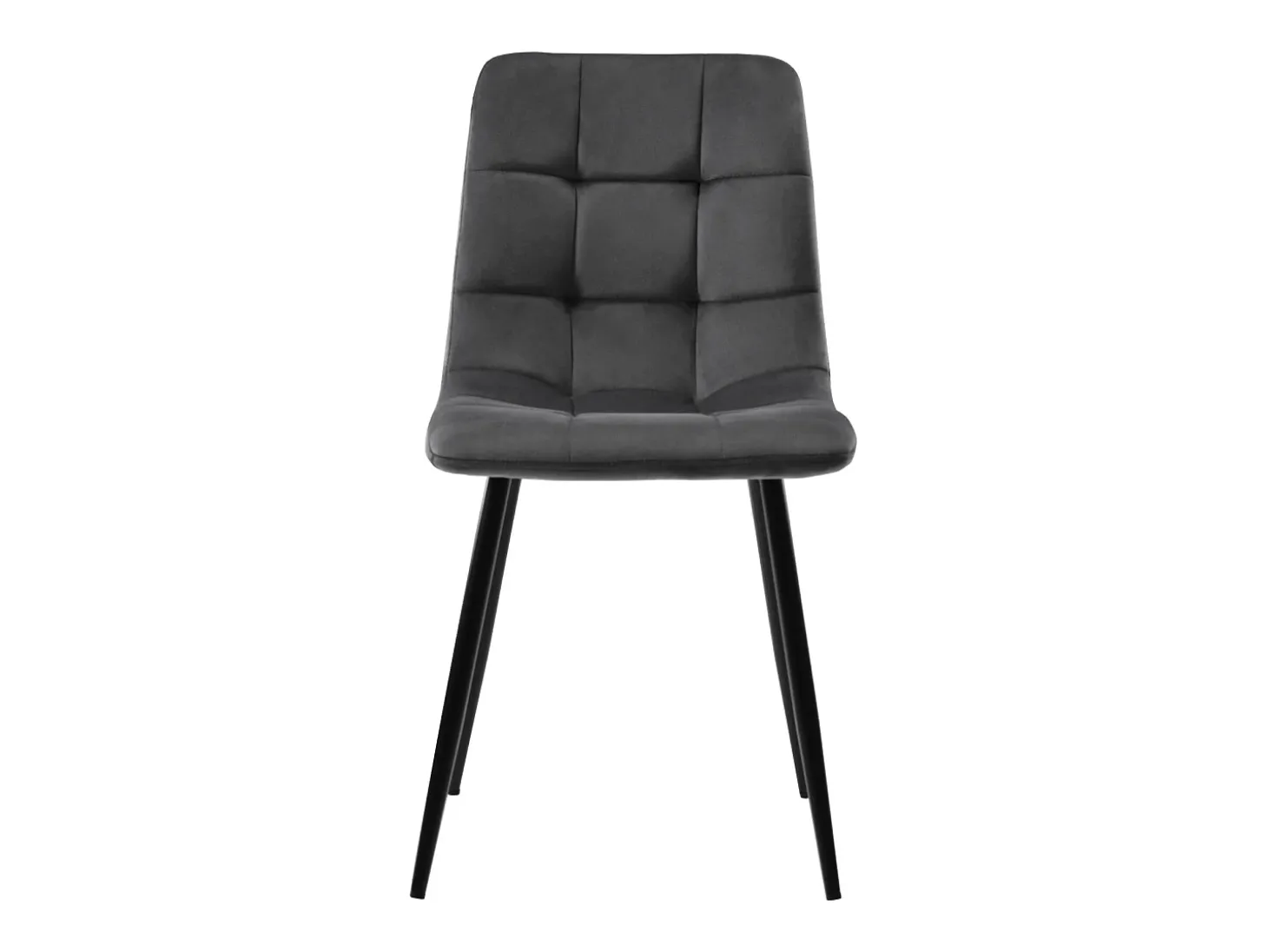Juego de 4 sillas de comedor modernas tapizadas con respaldo - terciopelo - para comedor, sala de estar - gris
