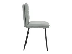 Juego de 4 sillas de comedor de terciopelo gris claro