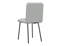 Juego de 4 sillas de comedor de terciopelo gris claro