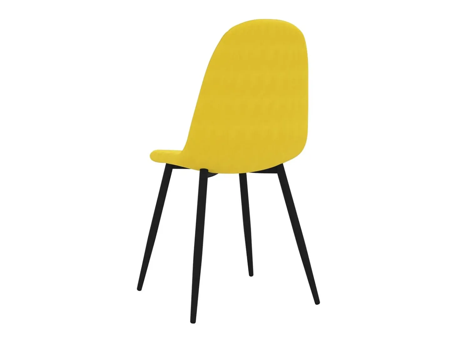 Juego de 4 sillas de comedor de terciopelo amarillo mostaza