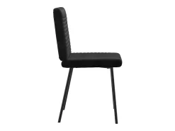 Juego de 6 sillas de comedor de terciopelo negro