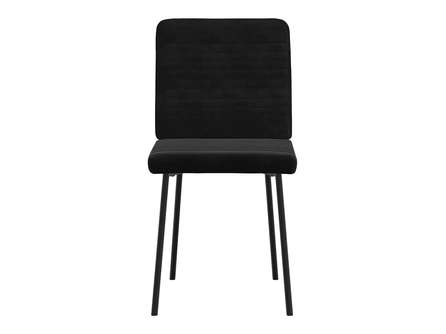 Juego de 6 sillas de comedor de terciopelo negro