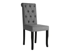 Juego de 4 Sillas de comedor giratorias tela gris oscuro ES116535