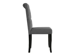 Juego de 4 Sillas de comedor giratorias tela gris oscuro ES116535