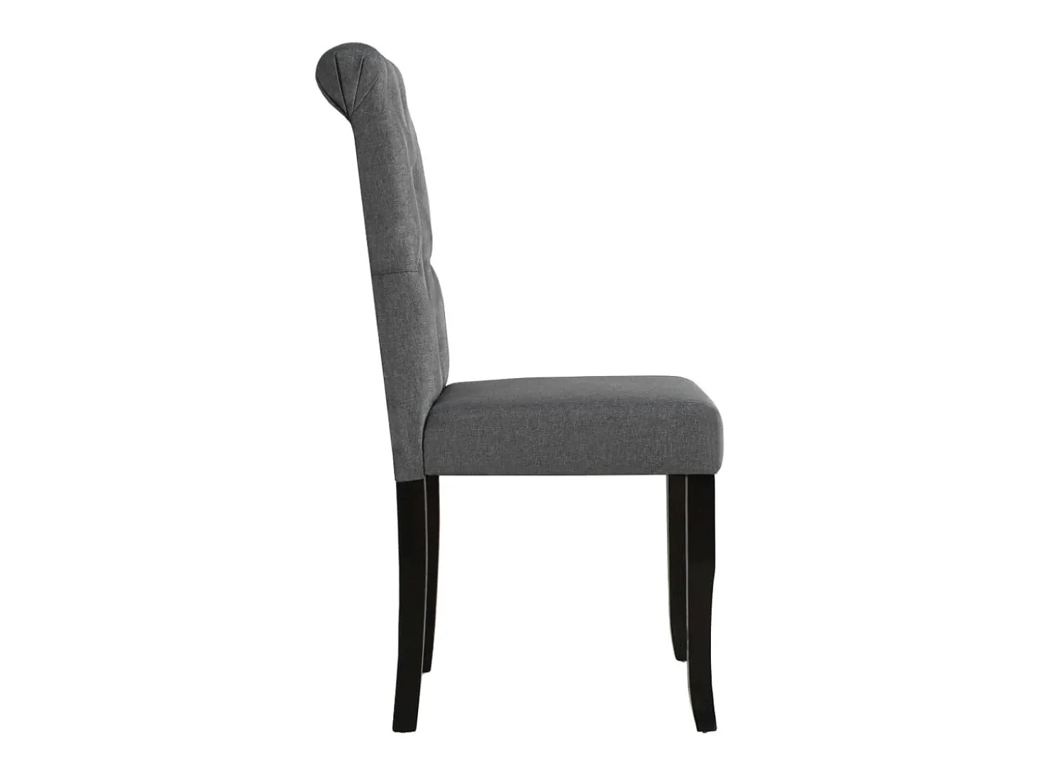 Juego de 4 Sillas de comedor giratorias tela gris oscuro ES116535