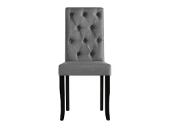 Juego de 4 Sillas de comedor giratorias tela gris oscuro ES116535