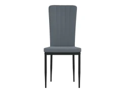Juego de 4 Sillas de comedor terciopelo gris oscuro ES383337