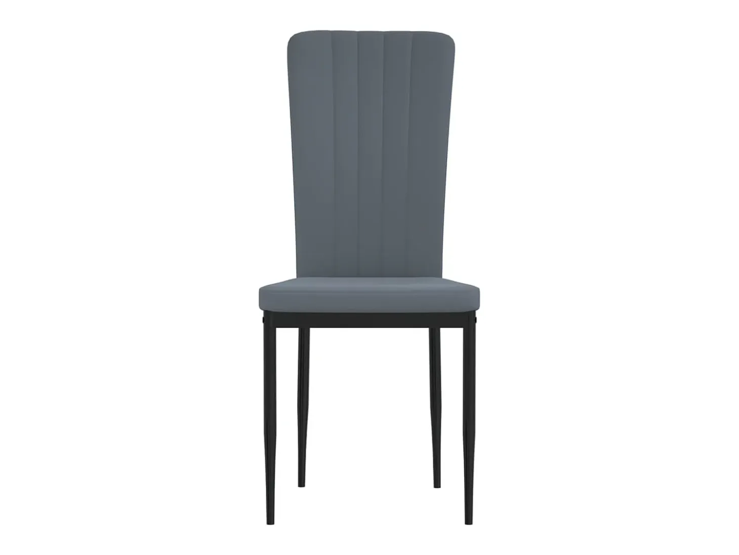 Juego de 4 Sillas de comedor terciopelo gris oscuro ES383337
