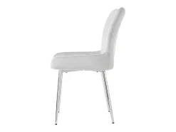 Juego de 4 sillas de comedor - terciopelo gris - con respaldo y patas de metal - para sala y comedor