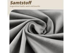 Juego de 2 sillas de comedor - 60 x 60 x 88 cm - sillas tapizadas - giratorias 360° - terciopelo - gris