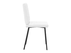 Juego de 4 sillas de comedor de piel sintética blanca