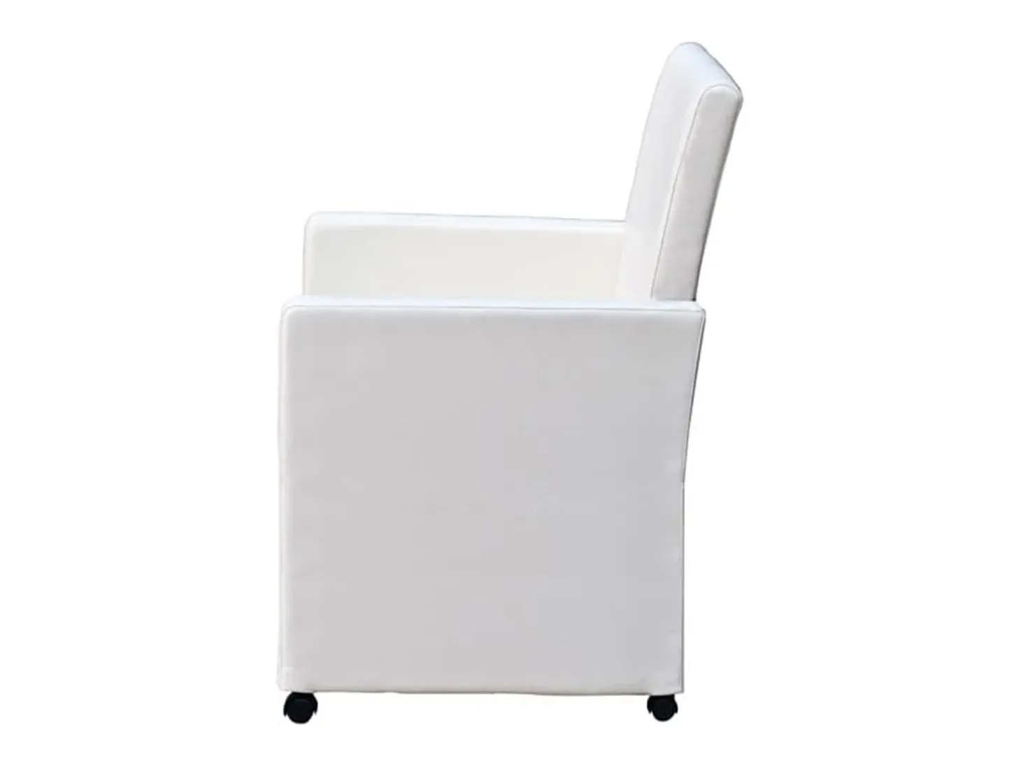 Juego de 2 Sillas de comedor cuero sintético blanco ES116179