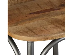 Juego de 4 sillas de comedor de madera maciza de mango y acero.